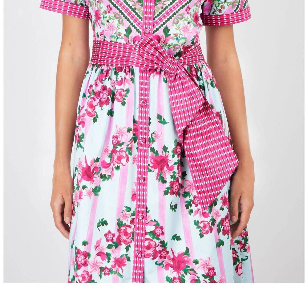 NEW SALONI vivienne button-front dress in bellis ornamental - Picture 5 of 6